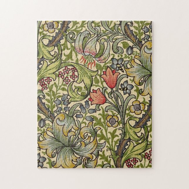 William Morris Golden Lily Restored Pattern Jigsaw Puzzle (Vertical)
