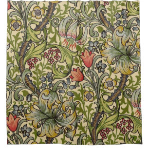 William Morris Golden Lily Restored Pattern Shower Curtain