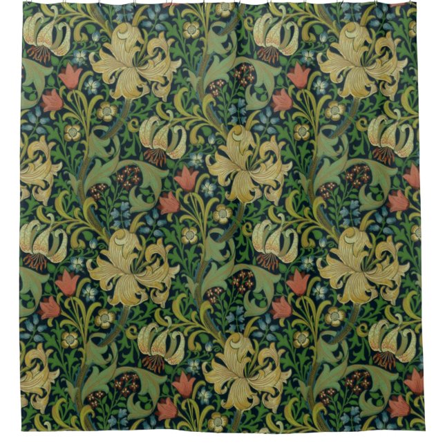 William Morris Golden Lily Shower Curtain (Front)