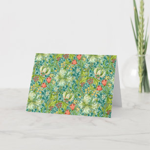 William Morris Golden Lily Vintage Floral Design Card