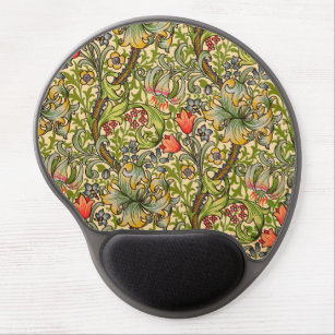 William Morris Golden Lily Vintage Floral Design Gel Mouse Pad