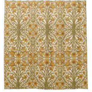 William Morris Golden Lily Vintage Floral Design Shower Curtain