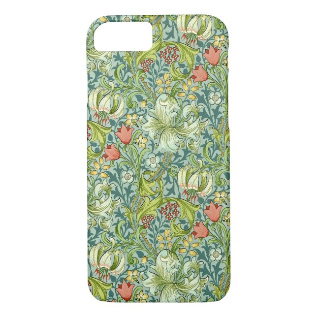 William Morris Golden Lily Vintage Pattern Case-Mate iPhone Case (Back)
