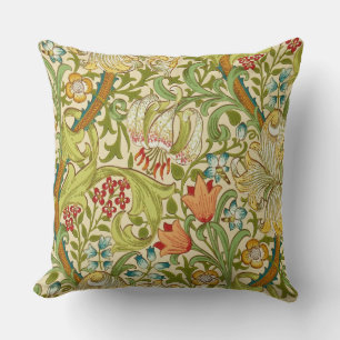 William Morris Golden Lily Vintage Pre-Raphaelite Cushion