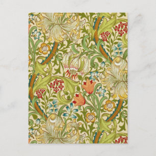 William Morris Golden Lily Vintage Pre-Raphaelite Postcard