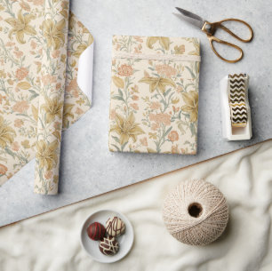 William Morris Golden Lily Vintage Pre-Raphaelite Wrapping Paper