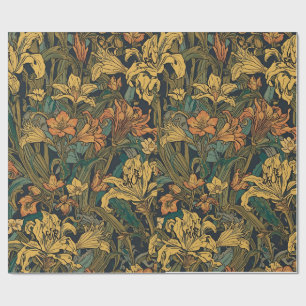William Morris Golden Lily Vintage Pre-Raphaelite Wrapping Paper