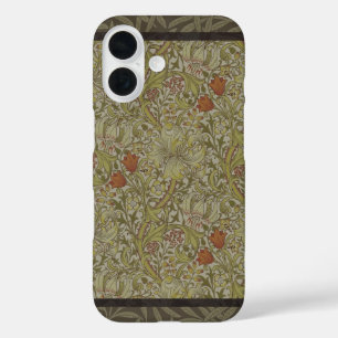 William Morris Golden Lily Willow Bough Pattern iPhone 16 Case