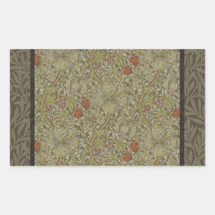 William Morris Golden Lily Willow Bough Pattern Rectangular Sticker