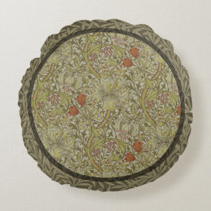William Morris Golden Lily Willow Bough Pattern Round Cushion