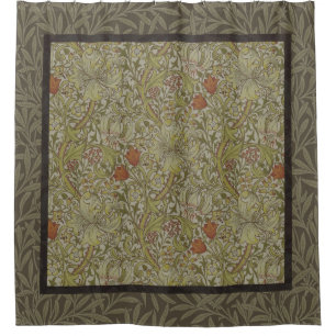 William Morris Golden Lily Willow Bough Pattern Shower Curtain