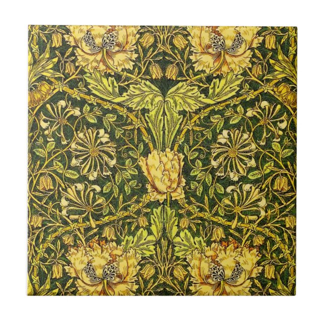 William Morris Golden the honeysuckle 2 Ceramic Tile (Front)