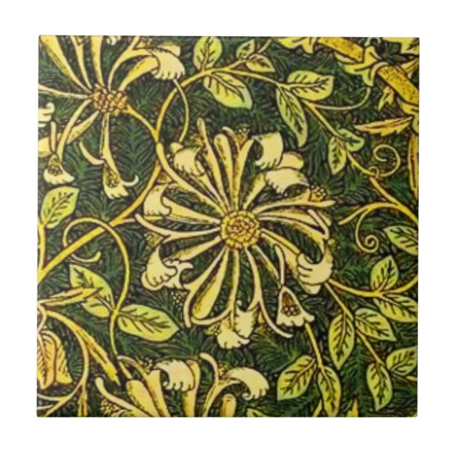 William Morris Golden the honeysuckle 3 Ceramic Tile (Front)