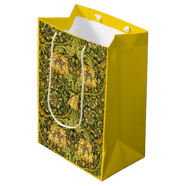 William Morris Golden the honeysuckle Medium Gift Bag (Front Angled)
