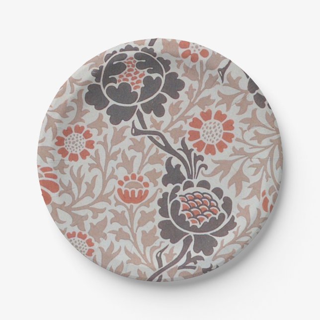 William Morris Grafton Botanic Art Design Paper Plate (Front)