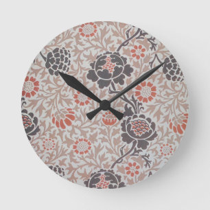 William Morris Grafton Botanic Art Design Round Clock
