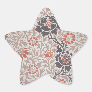 William Morris Grafton Botanic Art Design Star Sticker