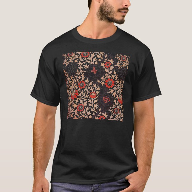 William Morris Grafton Botanic Art Design T-Shirt (Front)