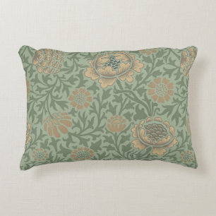 William Morris Grafton Floral Pattern Sage Green Decorative Cushion