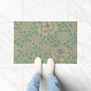 William Morris Grafton Floral Pattern Sage Green Doormat