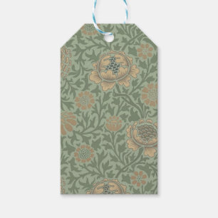 William Morris Grafton Floral Pattern Sage Green Gift Tags