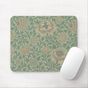 William Morris Grafton Floral Pattern Sage Green Mouse Pad