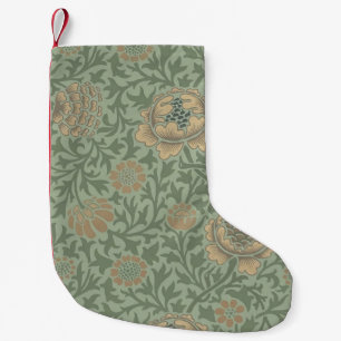 William Morris Grafton Floral Pattern Sage Green  Small Christmas Stocking