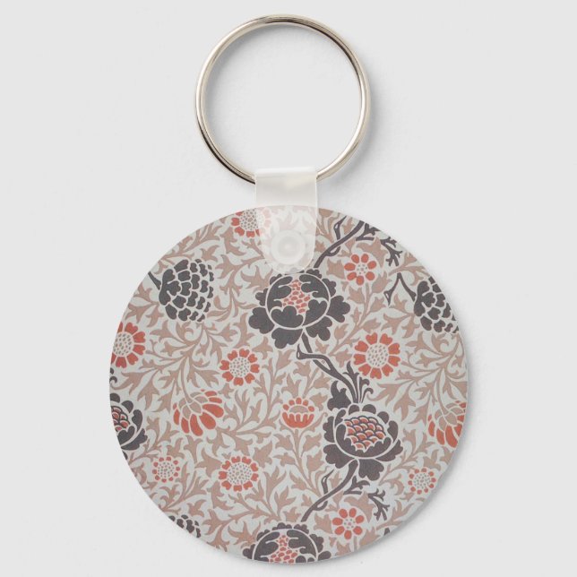 William Morris Grafton Wallpaper Key Ring (Front)