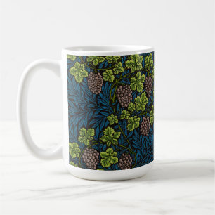 William Morris Grape & Vine Red Green Blue Coffee Mug
