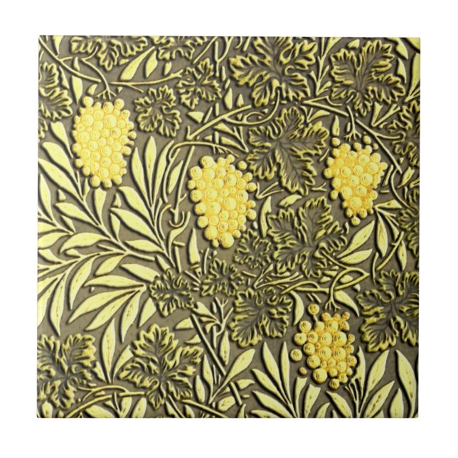 William Morris grapes pattern Tile (Front)