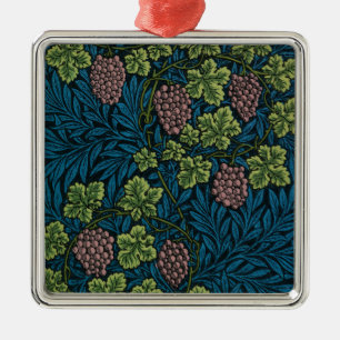 William Morris Grapevine Pattern (Wine Vines) Metal Ornament