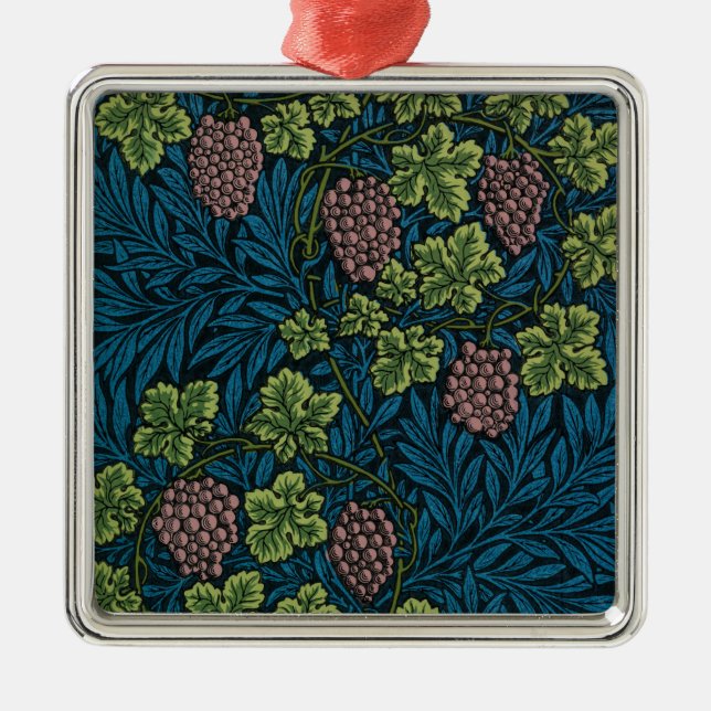 William Morris Grapevine Pattern (Wine Vines) Metal Ornament (Front)
