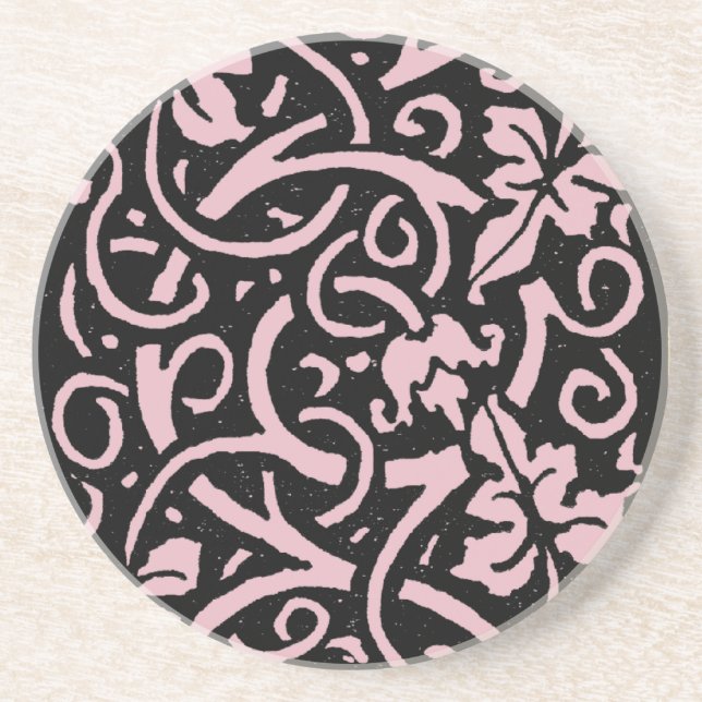 William Morris Grapevine Vine Leaf Pattern Coaster (Front)