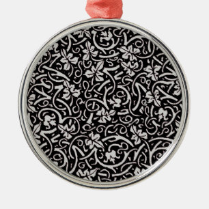 William Morris Grapevine Vine Leaf Pattern Metal Ornament