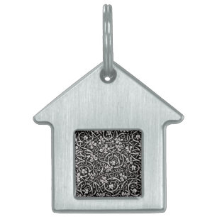 William Morris Grapevine Vine Leaf Pattern Pet ID Tag