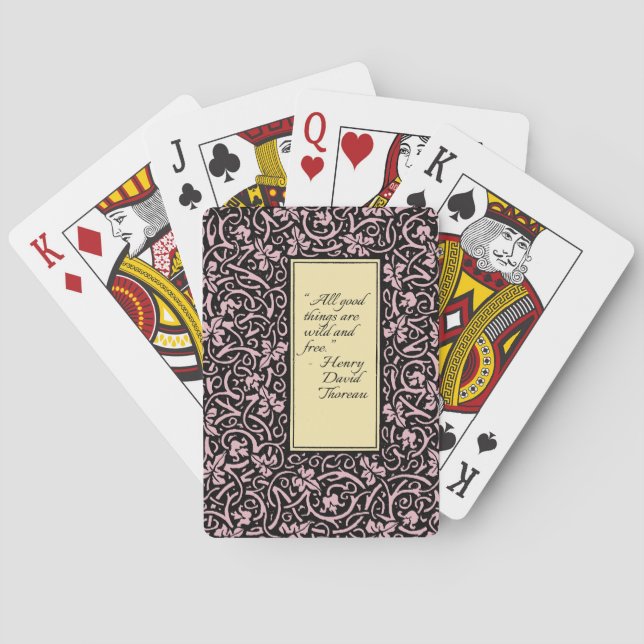 William Morris Grapevine Vine Leaf Pattern Playing Cards (Back)