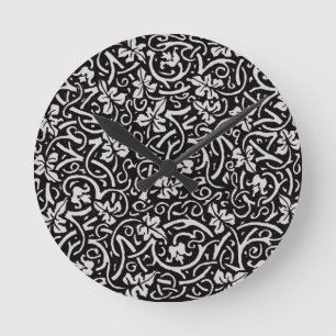 William Morris Grapevine Vine Leaf Pattern Round Clock