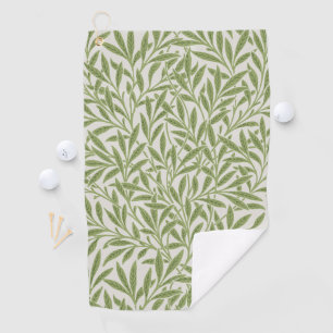William Morris Green Floral Botanical Pattern Golf Towel