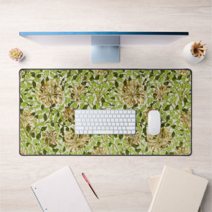 William Morris Green Honeysuckle Floral Wallpaper Desk Mat