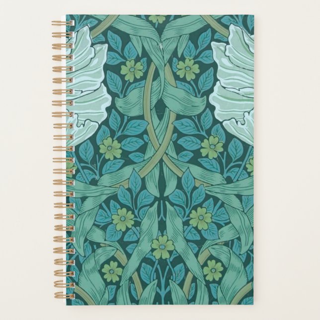 William Morris - Green Pimpernel Pattern Planner (Front)