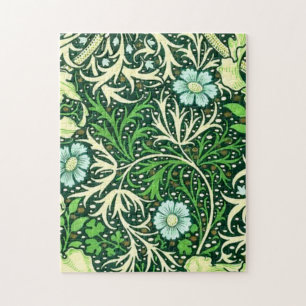 William Morris - Green Seaweed Pattern Jigsaw Puzzle
