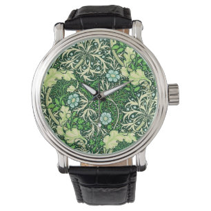 William Morris - Green Seaweed Pattern Watch