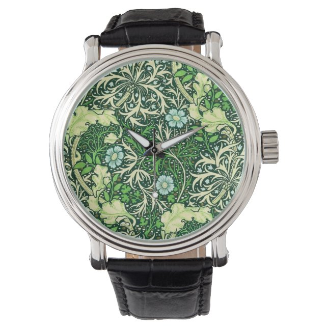 William Morris - Green Seaweed Pattern Watch (Front)