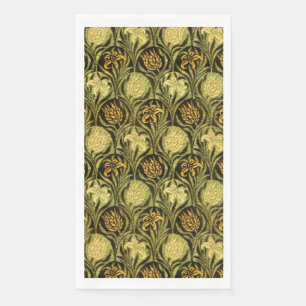 William Morris Green Tulip Lily Wallpaper Napkin