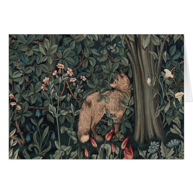 William Morris Greenery Fox Wildlife  (Front Horizontal)