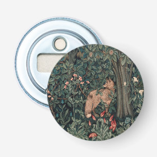 William Morris Greenery Fox Wildlife Art Bottle Opener