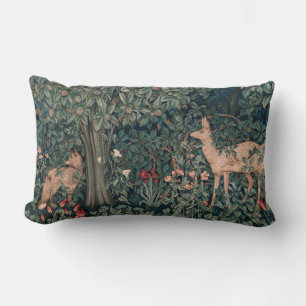 William Morris Greenery Fox Wildlife  Lumbar Cushion