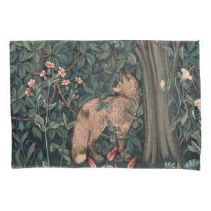 William Morris Greenery Fox Wildlife  Pillowcase