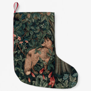 William Morris Greenery Fox Wildlife Small Christmas Stocking