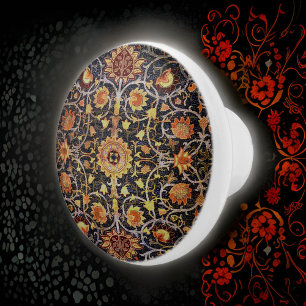 William * Morris  Grey Floral Holland Park Ceramic Knob